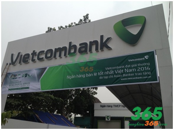 Mẫu bảng hiệu chữ nổi ngân hàng Vietcombank